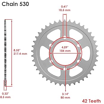 Amazon.com: Caltric Golden O-Ring Drive Chain & Sprockets